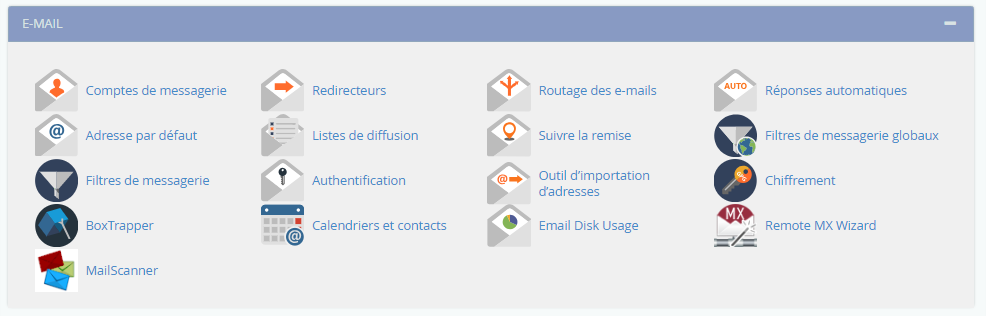 cPanel e-posthantering