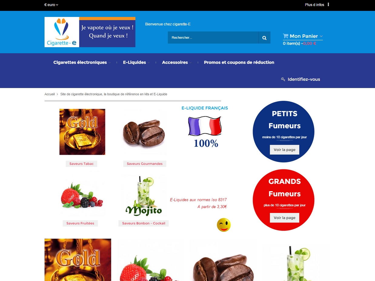 Cigarette-e.fr hosting internetowy YOORshop