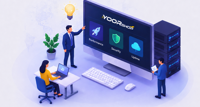 Das YOORshop-Team präsentiert Leistung, Sicherheit und Verfügbarkeit seiner Webhosting-Infrastruktur